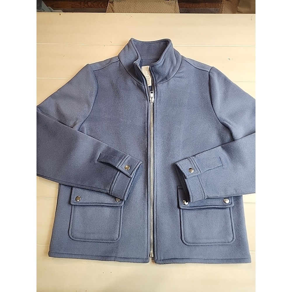 Joie Full Zip Front Pockets Blue Jacket women's Size Large